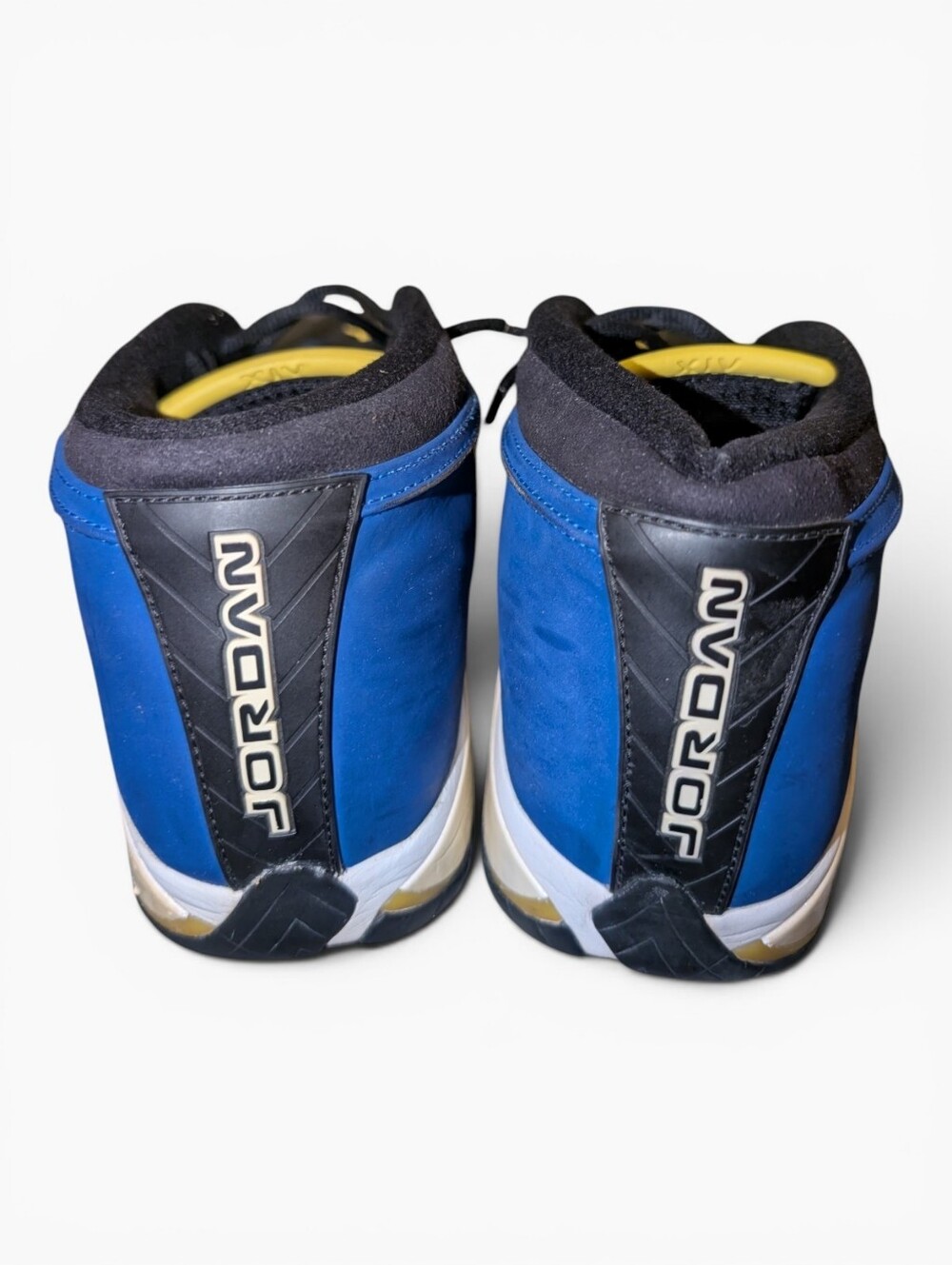 Air Jordan 14 Retro Laney Low 2015 Blue Black Ferrari Mens SZ 13 Sneakers RARE - Picture 4 of 9